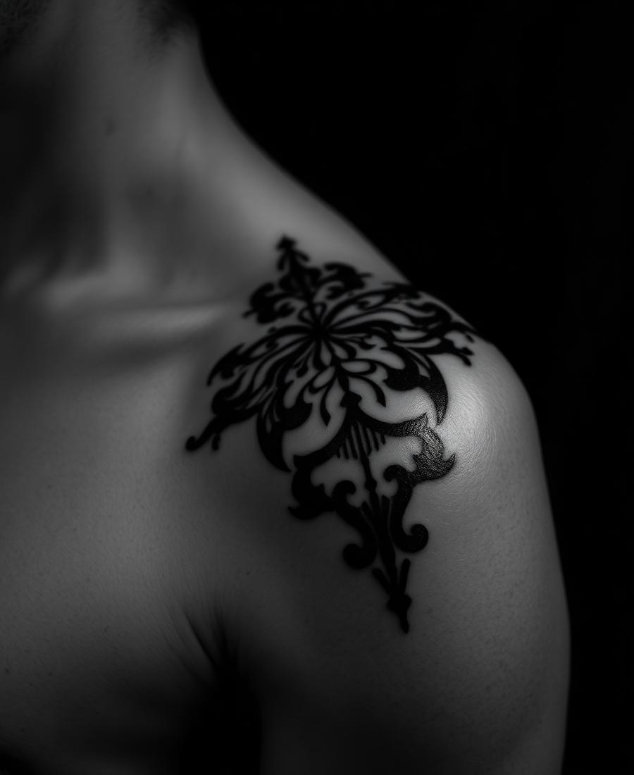 Portret z dużą głębią cienia i detalu